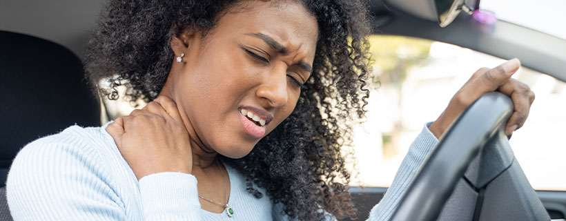 Patient suffering from Neck Pain in need of auto accident injury care in Cumming